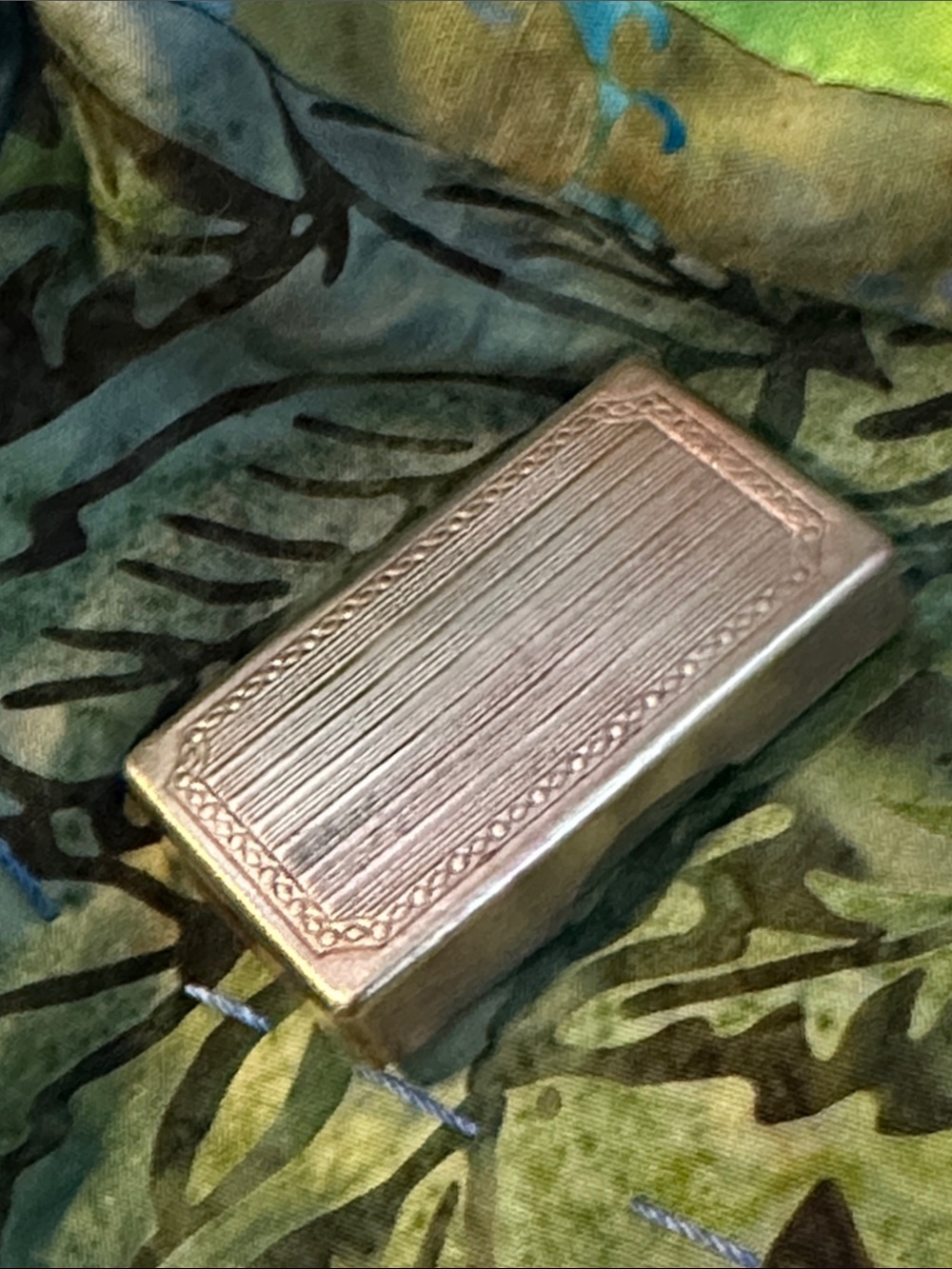 Vintage brass Gillette safety blade case